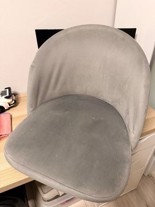 4 sillas de comedor terciopelo gris SKLUM