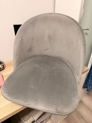 4 sillas de comedor terciopelo gris SKLUM