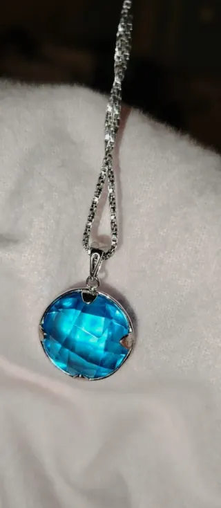 Collana Argento 925 con Pendente Blu