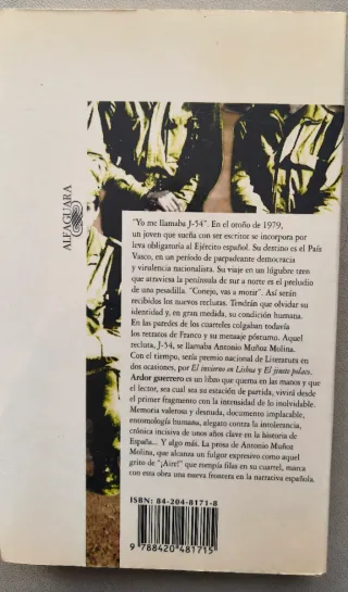 Libro Antonio Muñoz Molina, ardor guerrero