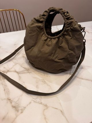 Bolsa verde militar de gabardina