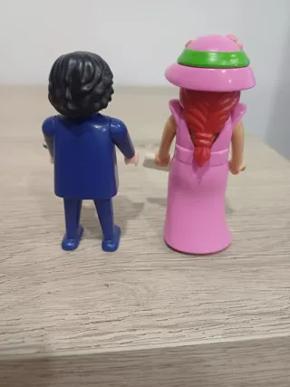 Playmobil Pareja Novios Traje Azul Rosa
