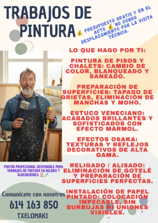 Pintor profesional: trabajos de pintura