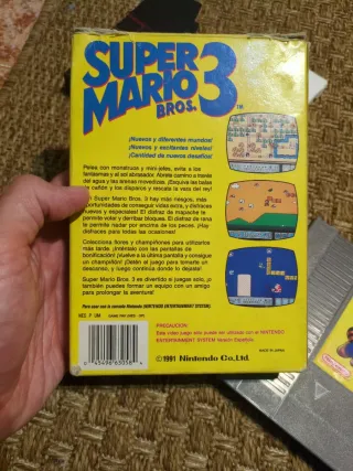 Super Mario Bros. 3 - Cartucho y Caja NES
