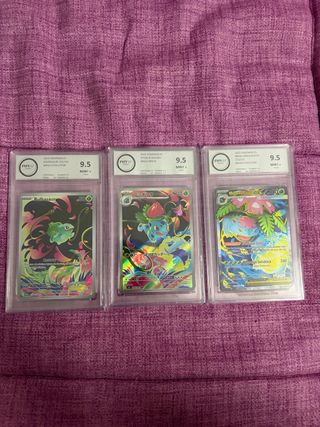 3 Cartas Pokémon Mega Venusaur EX 9.5