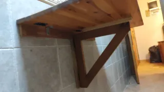 Mesa abatible de madera para pared