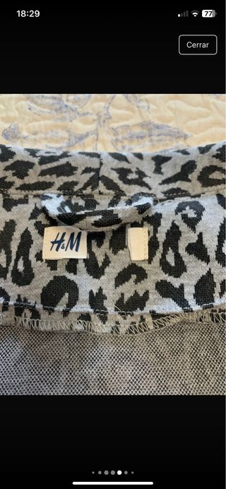 Chaqueta H&M Estampado Leopardo Gris