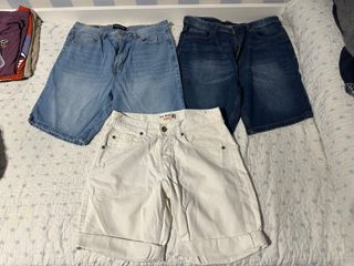 Lote 3 Pantalones Cortos Vaqueros Hombre Talla 40