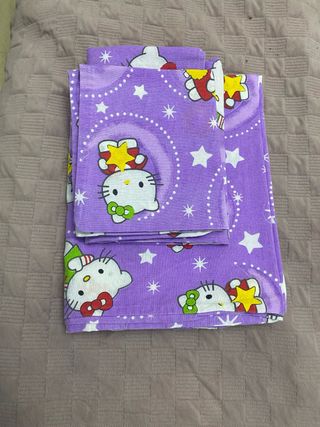 Juego Cuna Nórdico Hello Kitty Morado