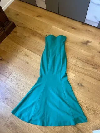 Vestido verde tubo largo talla XS