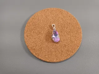 Conjunto Colgante y Pendientes Gota Morado