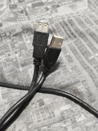 Cable USB Macho-Hembra Negro