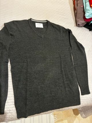 Jersey punto gris marengo Primark Talla S