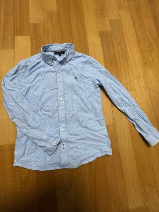 Camisa Tommy Hilfiger niño azul talla 10 años