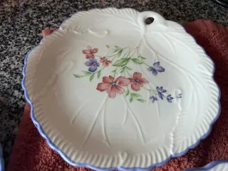 Juego vajilla japonesa 6 platos y fuente central