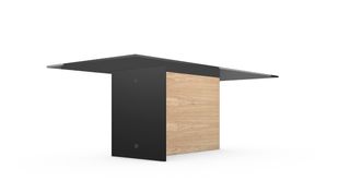 Tavolo di design Sovet Regolo vetro fume