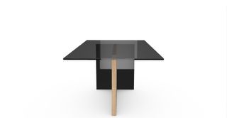 Tavolo di design Sovet Regolo vetro fume