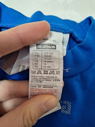 Camiseta Térmica Kipsta Azul Manga Larga