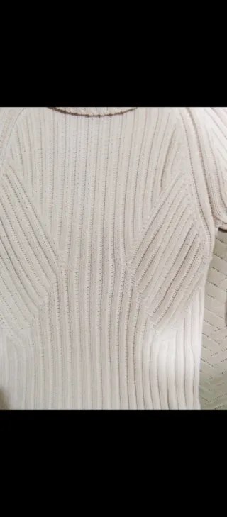 Jersey cuello alto mujer blanco