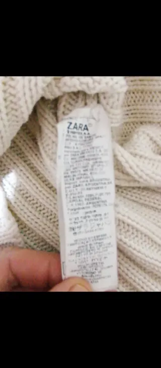 Jersey cuello alto mujer blanco