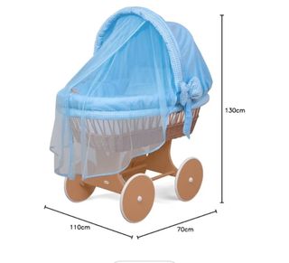 Cuna Moisés Waldin Mimbre y Madera