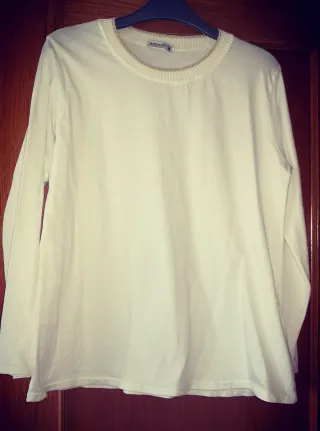 Camiseta manga larga algodón mujer