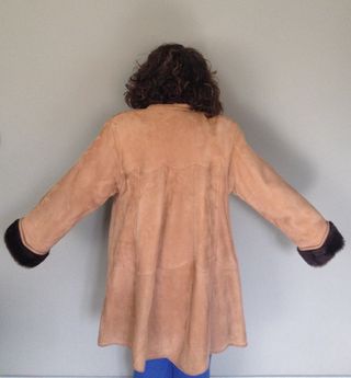 Giaccone montone donna beige/marrone