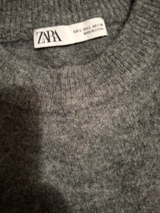 Jersey Zara Gris Talla L