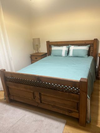 Cama Casal Rústica Madeira