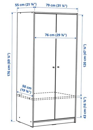 Armario IKEA KLEPPSTAD 2 puertas