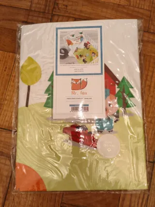 Juego Nórdico Cuna Mr. Fox 100x120cm + protector