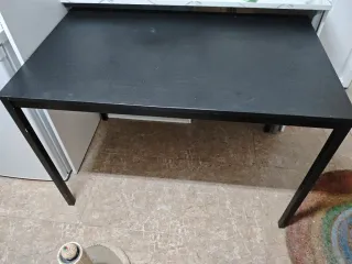 Mesa comedor negra de metal/madera