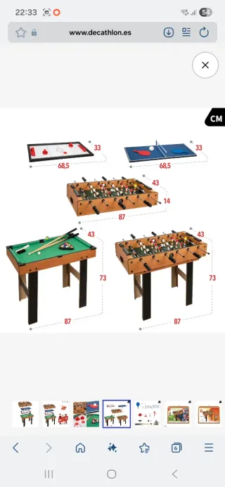 Mesa multijuegos 4 en 1