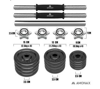 Amonax Pesas y Mancuernas Ajustables