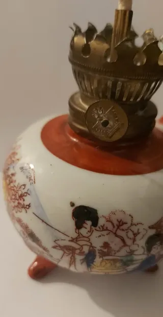 Lámpara Aceite Porcelana Japonesa