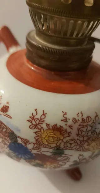 Lámpara Aceite Porcelana Japonesa