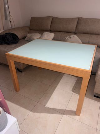 Mesa de centro madera y cristal