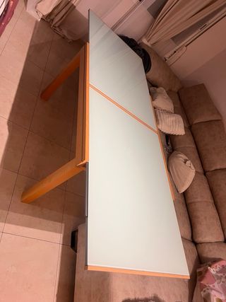 Mesa de centro madera y cristal