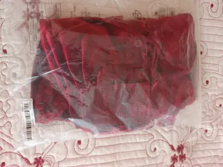 Top terciopelo burdeos encaje