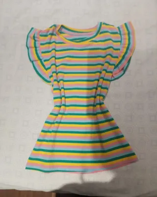 Camiseta de rayas multicolor