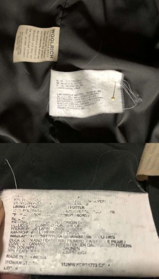 Woolrich Piumino Nero Donna Vintage