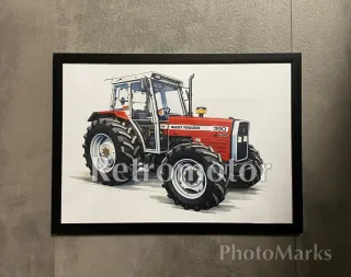 Cuadro Ilustración Massey Ferguson 390