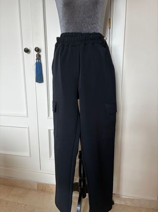 Pantalón cargo mujer azul marino