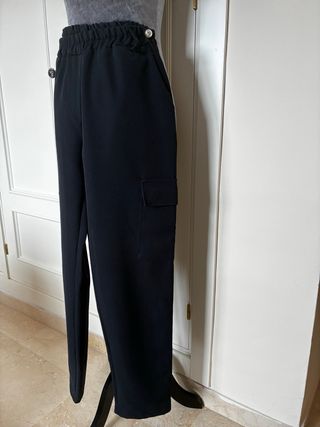 Pantalón cargo mujer azul marino