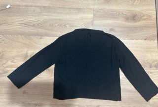 Blusa negra Massimo Dutti manga larga