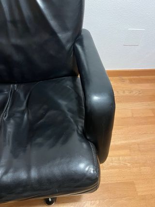 Sillón de oficina escritorio de piel negro