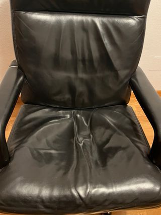 Sillón de oficina escritorio de piel negro