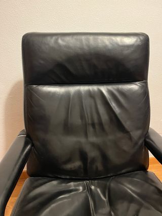 Sillón de oficina escritorio de piel negro