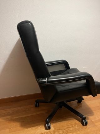 Sillón de oficina escritorio de piel negro