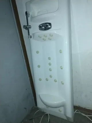 Ducha Hidromasaje Negra y Plateada